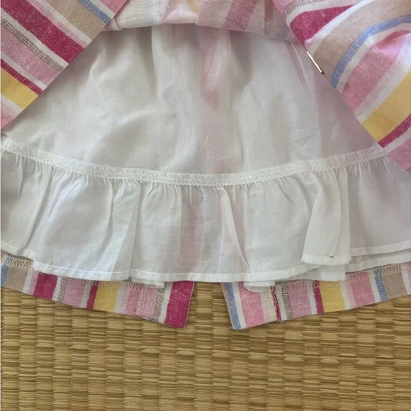 Mayoral Pink and Yellow Striped Kids Dress - Picture 3 of 4